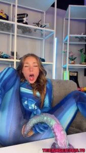 Anya Lacey Masturbates With Monster Dildo Ripping Her Zero Costume Onlyfans